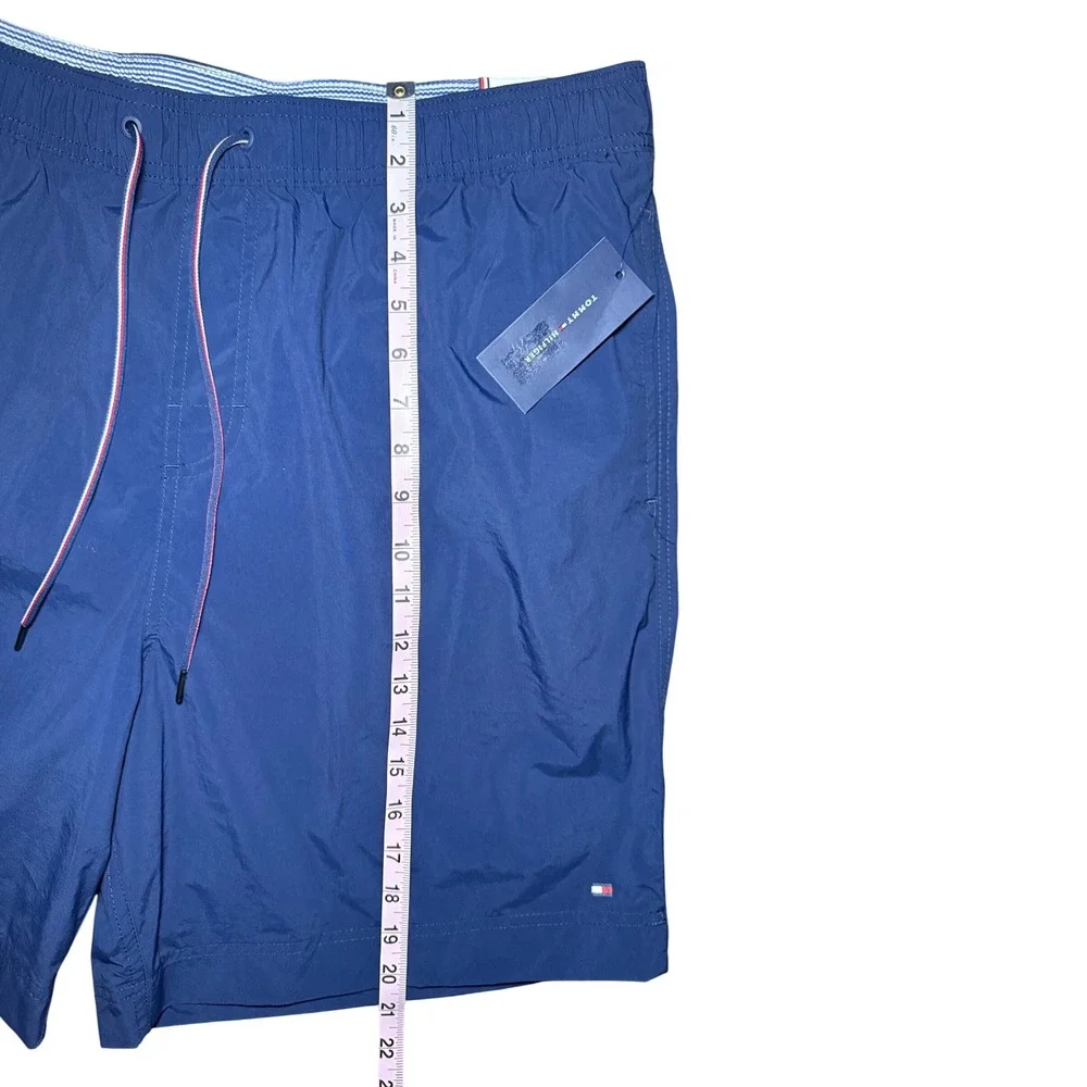 Tommy Hilfiger Swim Trunks Men XXL Navy Blue Mesh Lined Drawstring NWT